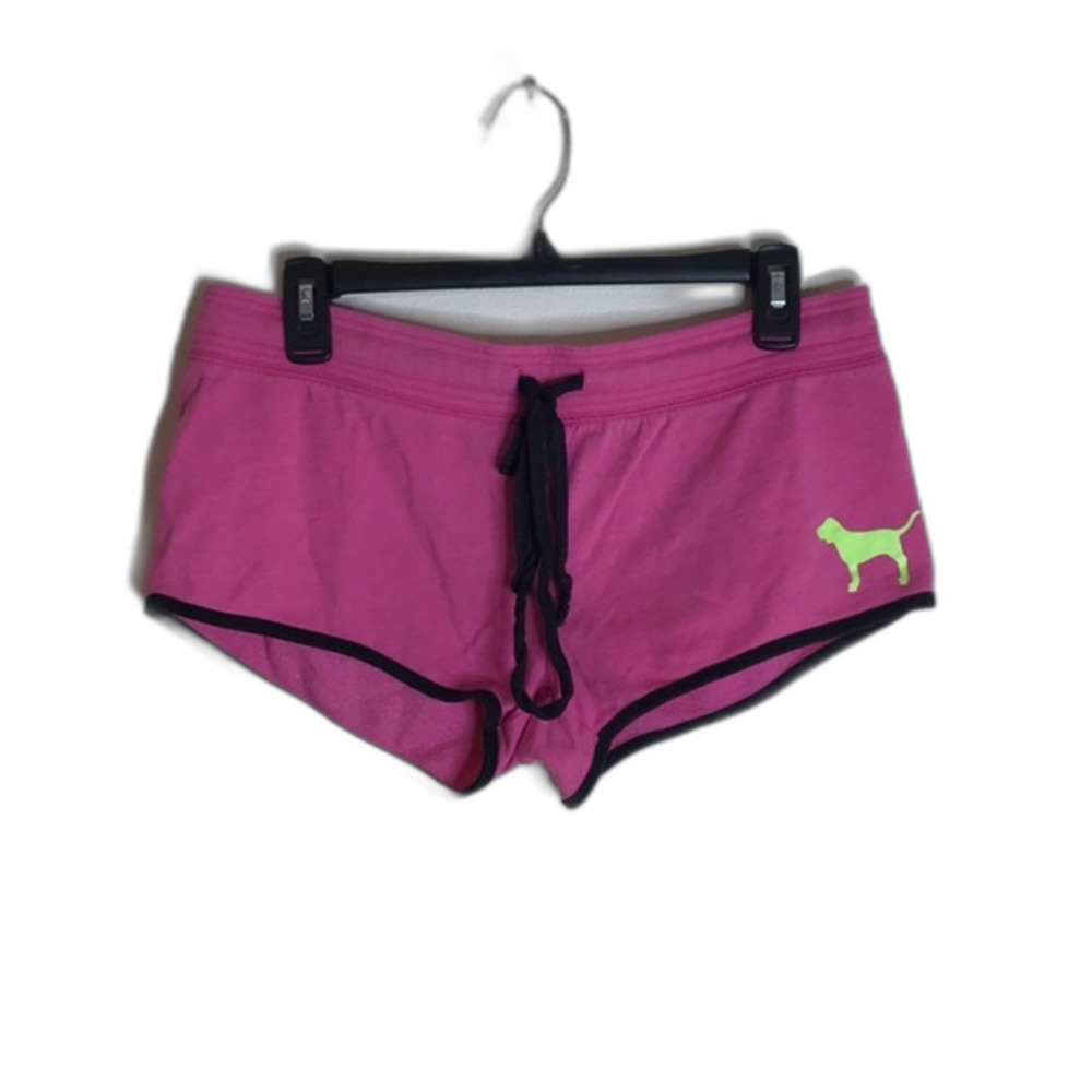 Victoria’s Secret PINK loungewear track style fleece micro shorts small y2k